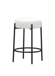 Boucle Round Barstool - Coastal At Home