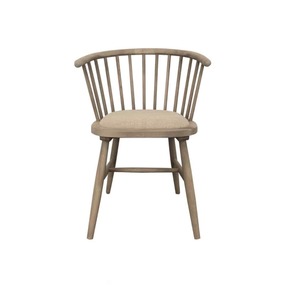 Natural Curved Elmwood Dining Chair - Coastal At Home