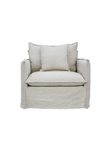 Products: Chanel Slipcover Arm Chair - NATURAL - Coastal At Home