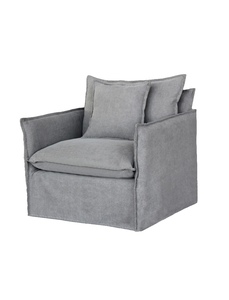 Products: Chanel Slipcover Arm Chair - COOL GREY - Coastal At Home