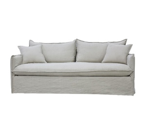 Chanel Slipcover Sofa - 3 Seater - NATURAL - Coastal At Home