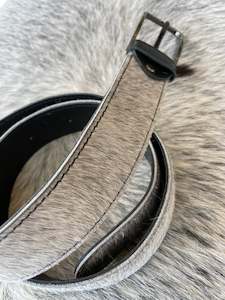Cowhide Belt - Grey