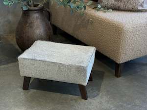 All Grey Angled Leg Footstool C