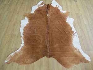 Cowhide Rugs: Large Cowhide - Soft Tan + White - SKU 9738