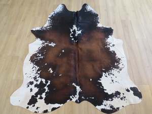 Cowhide Rugs: Large Cowhide - Red Black - SKU 9715
