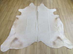 Premium Large Cowhide - Champagne & White - SKU 9751