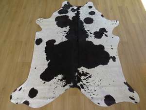Cowhide Medium - Black & White salt + pepper SKU 795