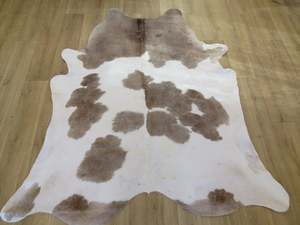 Medium Cowhides: Cowhide Medium SKU 770- Taupe + White