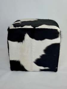 Cowhide Cube: Cowhide Cube - Black + White A