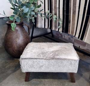 All Grey Angled Leg Footstool X