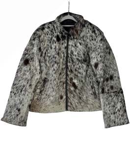 Medium size - Cowhide Jacket Tan and White