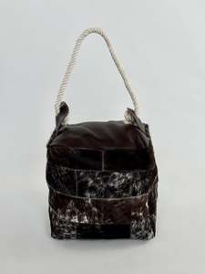 Door Stop - Chocolate Dark Brown + White