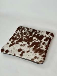 Seat Topper Round And Square: Square seat topper - Chocolate Brown + White Dapple