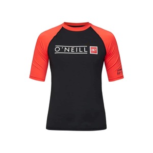 Rash Shirts, UV: O’Neill Youth Rashie Reactor S/S Blk/Red