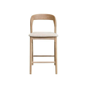 Coastal High Back Ash Barstool - Natural