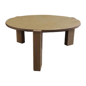 Coffee Tables: Tide Round Ash Coffee Table - Natural