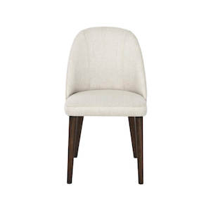 Cushioned Back Dining Chair – Cream & Dark Oak