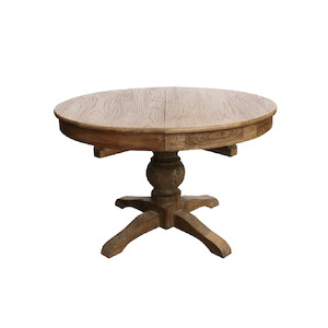 Reclaimed Elm Round/Oval Extendable Dining Table 120-170cm