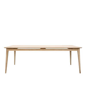 Scandi Oak Slot Detail Dining Table 220cm - Natural