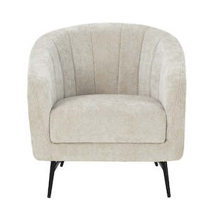 Hamptons Clamshell Occasional Chair - Tea & Black