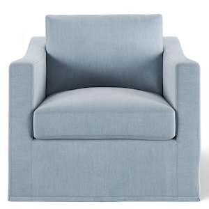 Hamptons Urbane Slip-Cover Armchair - Beach Blue