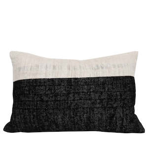 Two Thirds Black Rectangular Cushion