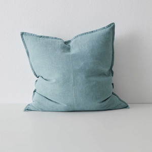 Cushions: Weave Como Cushion - Mineral Linen