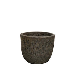 Outdoor Pots Planters: Westhampton Black Lava Egg Pot - Medium