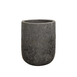 Outdoor Pots Planters: Westhampton Black Lava U Pot - Medium