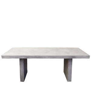 Outdoors Furniture: Sculptural Concrete Outdoor Dining Table - 2.00 Metres