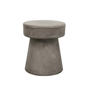 Concrete Mushroom Stool & Side Table - Grey