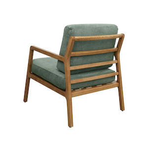 As Seen In Nz House Garden: Ladder Back Armchair - Natural & Green