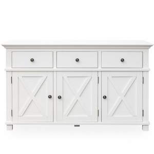 As Seen In Nz House Garden: Hamptons White Three Drawer Buffet