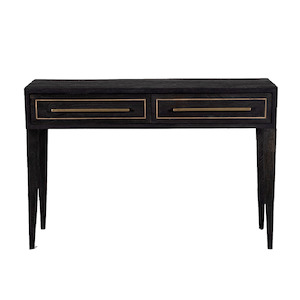 Black & Brass Distressed Console