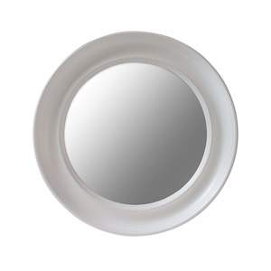 Mirrors: Round White Beaded Wall Mirror