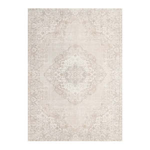 Turkish Style Distressed Rug 1.7m x 2.4m - Faded Off-White & Beige