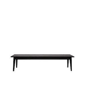 Scandi Beach: American White Oak Bench 185cm - Black