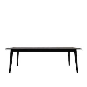 Rectangular American White Oak Dining Table 220cm - Matte Black