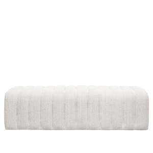 Boho Beach: Fabric Bed End Bench - Bone