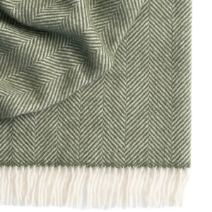 Herringbone Weave Throw - Magnus Olive