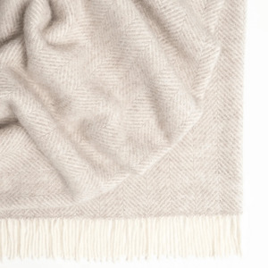 Herringbone Weave Throw - Magnus Quartz