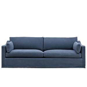 Hamptons Urbane Four Seater Slip-Cover Sofa - Navy