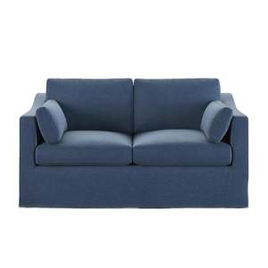 Hamptons Urbane Two Seater Slip-Cover Sofa - Navy