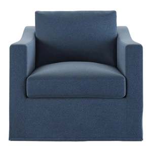 Hamptons Urbane Slip-Cover Armchair - Navy