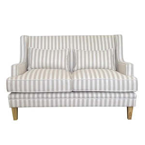 Hamptons Natural Stripe Two Seater Couch