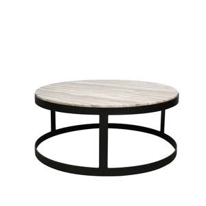 Coffee Tables: Genuine Fantasy Marble Nesting Coffee Table - Medium