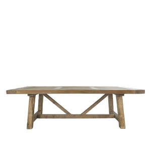 Coastal Farmhouse Reclaimed Elm Dining Table 244cm - Natural