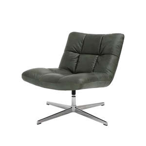 Leather Swivel Accent Chair - Green
