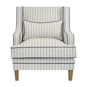 Hamptons Blue Pinstripe Armchair