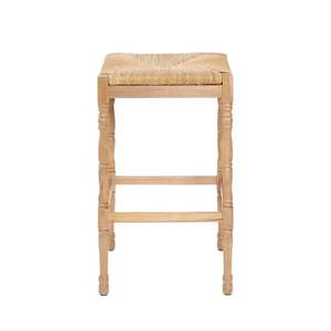 Coastal Farmhouse Elm Barstool - Natural